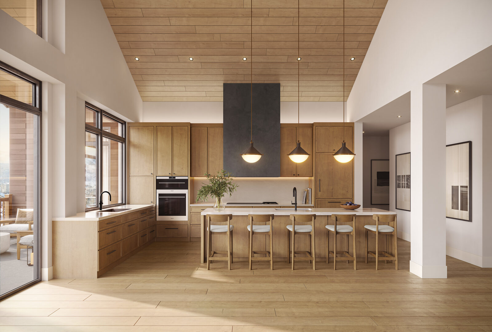 Chef kitchen with professional-grade appliances.